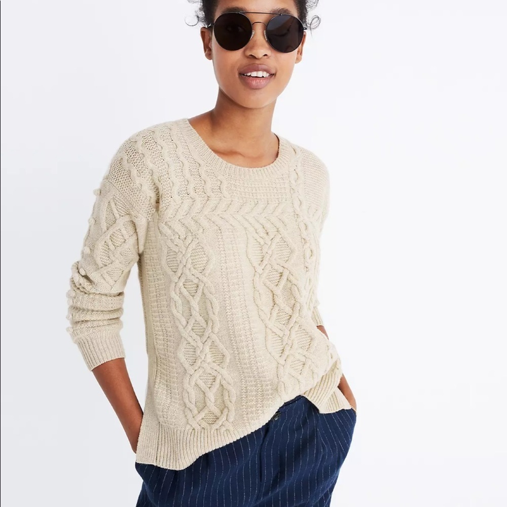 Madewell Open-Side Bobble Pullover Sweater